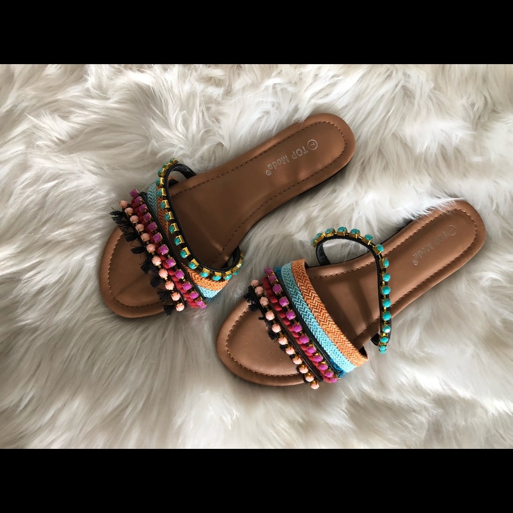 Color pop sandals